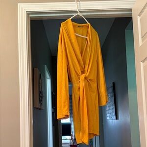 Zara Yellow Long Sleeve Dress